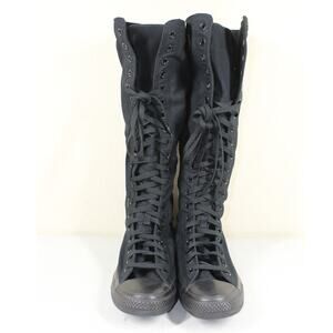 Converse All Star Chuck Taylor Knee High Goth All Black Women 10.5 Men 8.5